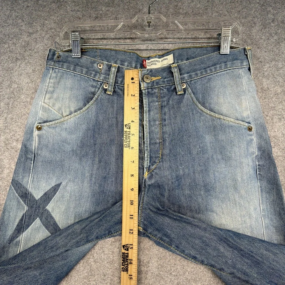 Levis Engineered Shorts Mens 32 Blue Twisted Jorts Jeans Denim 15